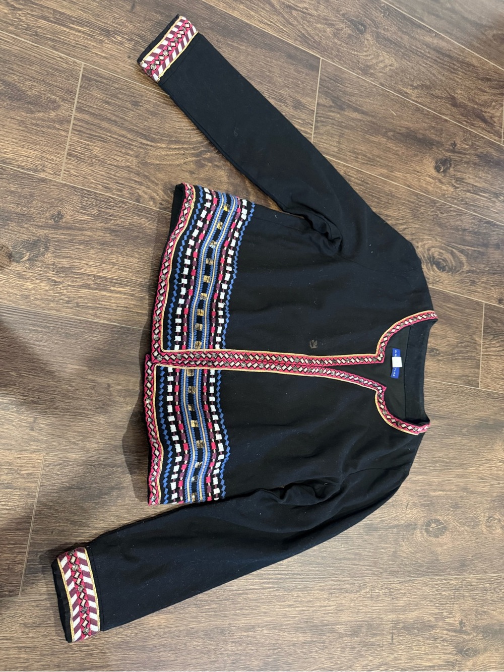 Simply Styled Black Jacket with Blue Brand Tab